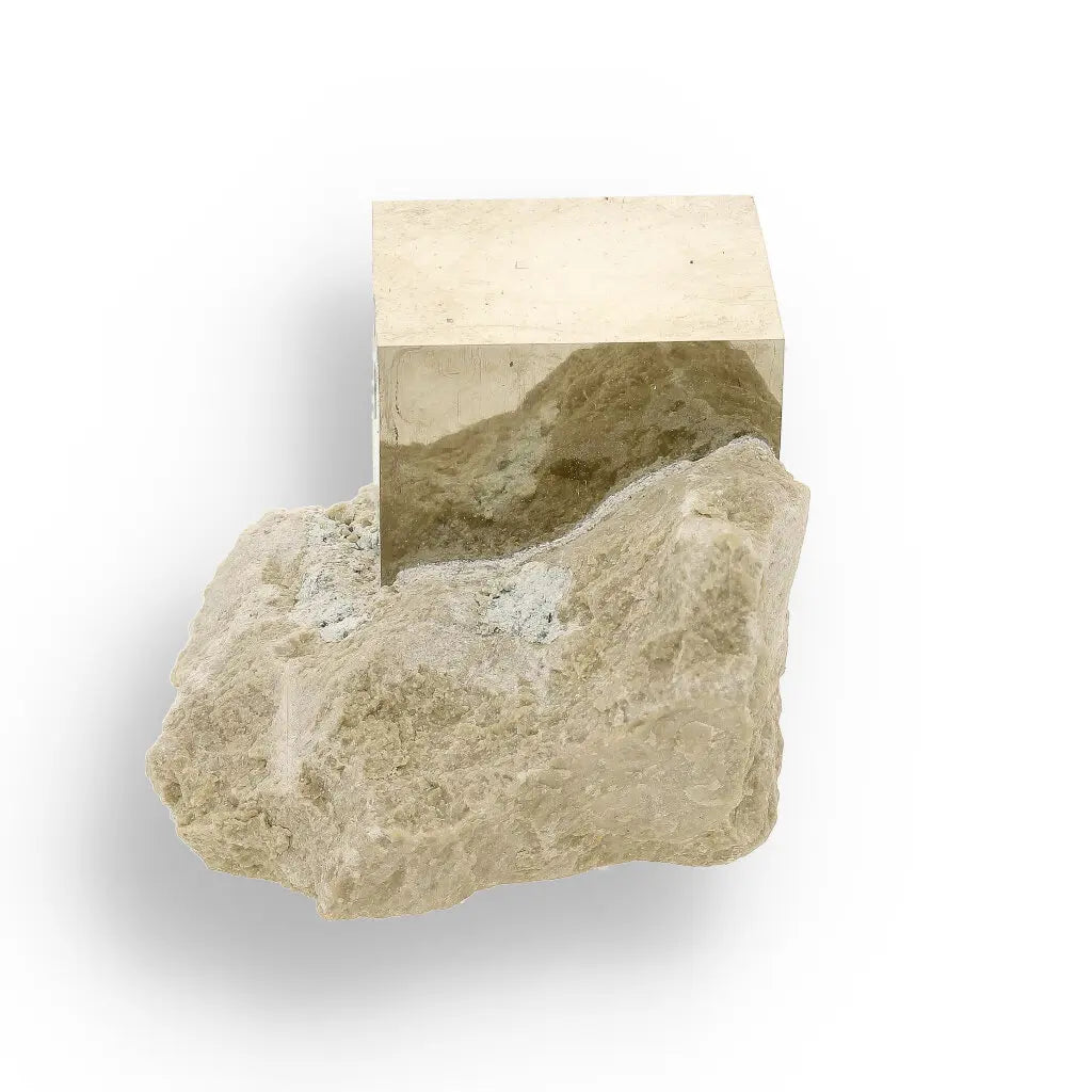 Get your Invest Grade Navajún Pyrite - Rare Cubic Formation on Matrix online now or in store at Forever Gems in Franschhoek, South Africa