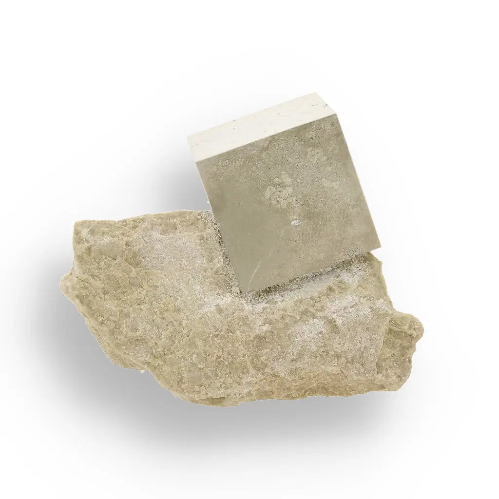 Get your Invest Grade Navajún Pyrite - Rare Cubic Formation on Matrix online now or in store at Forever Gems in Franschhoek, South Africa