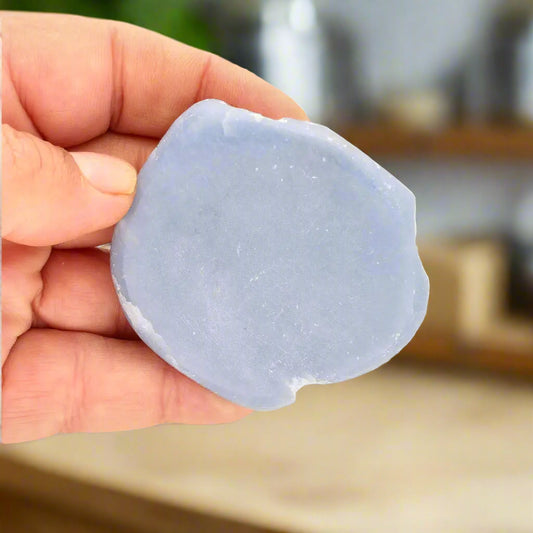 Get your Angelite: The Peaceful Spirit of Peru in Your Hands online now or in store at Forever Gems in Franschhoek, South Africa