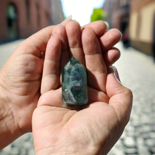 Get your Fluorite Polished Point – Healing & Strength online now or in store at Forever Gems in Franschhoek, South Africa