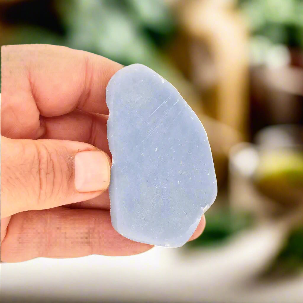 Get your Angelite: Your Portal to Peace, Straight from Peru’s Mystical Andes online now or in store at Forever Gems in Franschhoek, South Africa