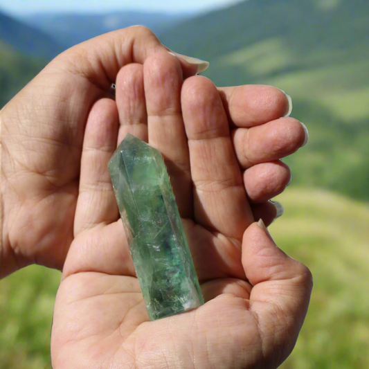 Get your Fluorite Polished Point – Clarity & Focus Tower online now or in store at Forever Gems in Franschhoek, South Africa