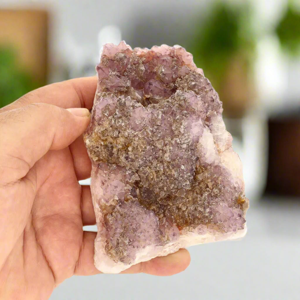 Get your Exceptional Zoned Ametrine Plate – Riemvasmaak Rarity online now or in store at Forever Gems in Franschhoek, South Africa