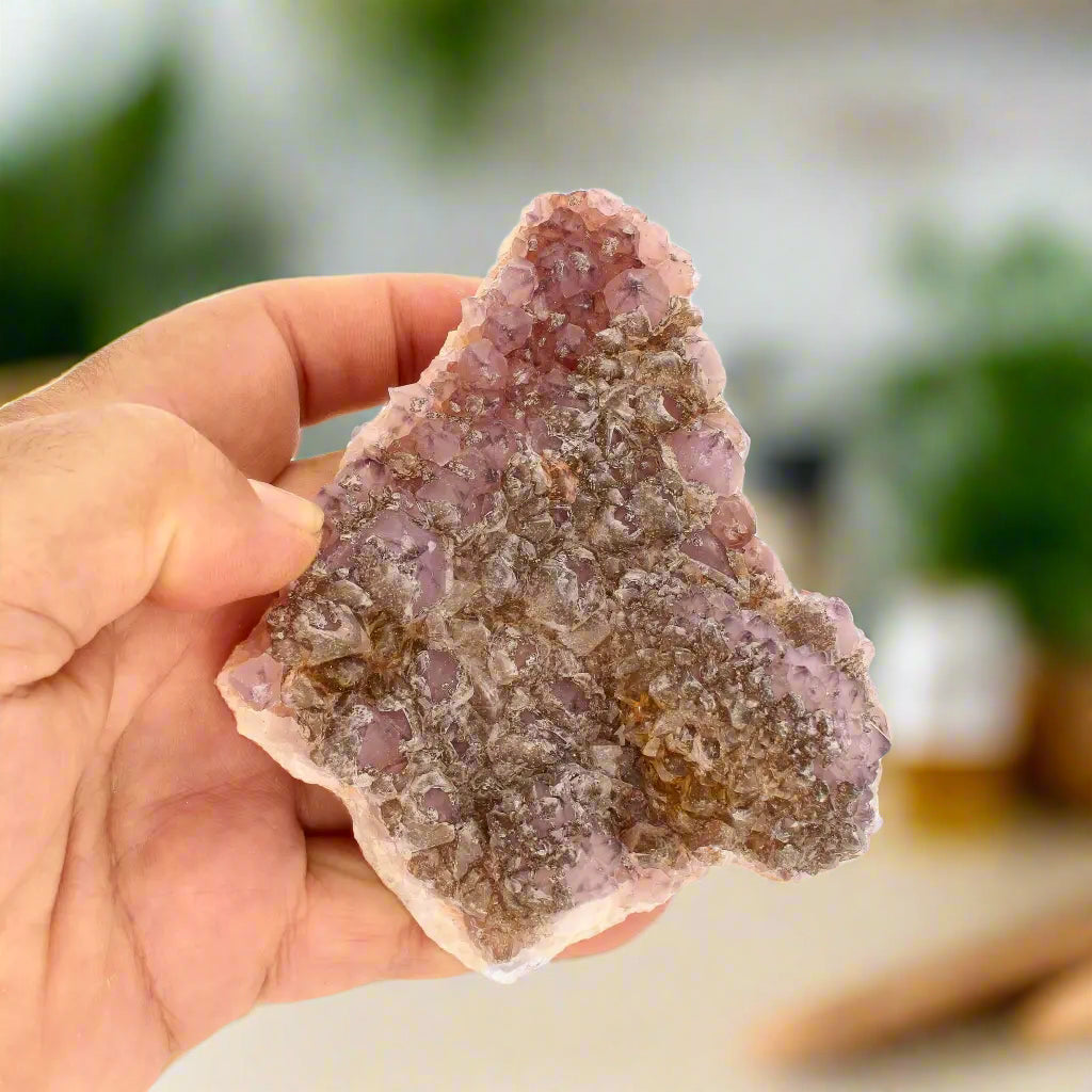 Get your Triangular Ametrine Crystal Plate – Riemvasmaak Marvel online now or in store at Forever Gems in Franschhoek, South Africa