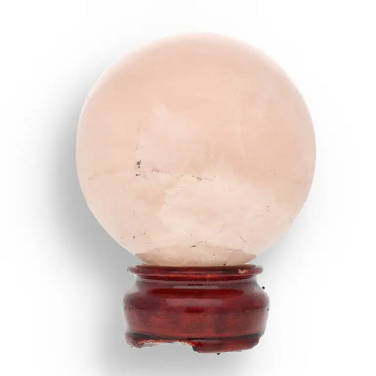 Get your Rose Quartz Sphere - Natural Rose Pink Quartz Orb with Stand Included online now or in store at Forever Gems in Franschhoek, South Africa