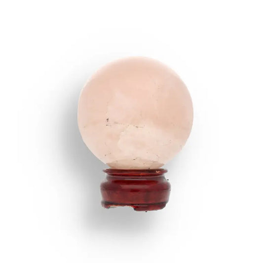 Get your Rose Quartz Sphere - Natural Rose Pink Quartz Orb with Stand Included online now or in store at Forever Gems in Franschhoek, South Africa