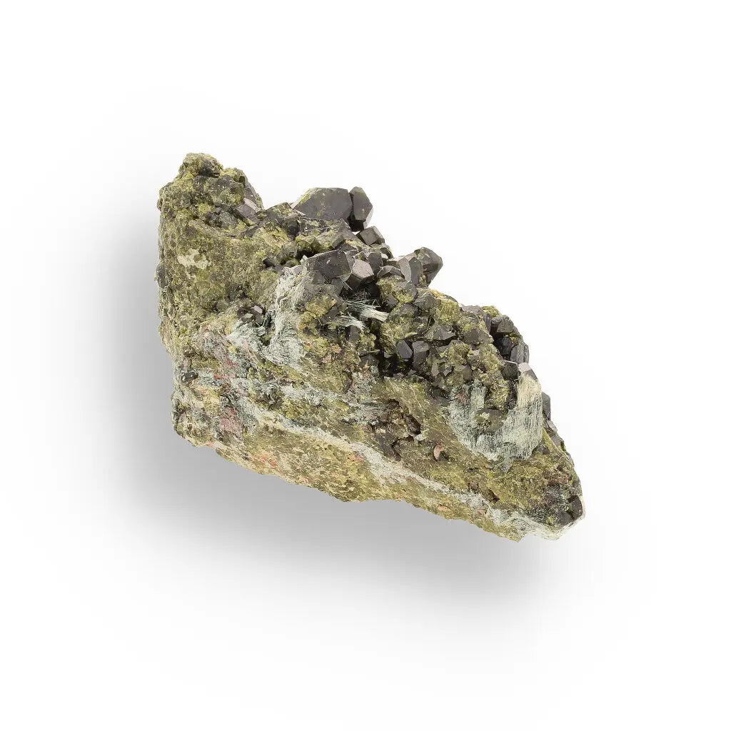 Get your Epidote Matrix Cluster: A Stunning Green Gem from Peru online now or in store at Forever Gems in Franschhoek, South Africa