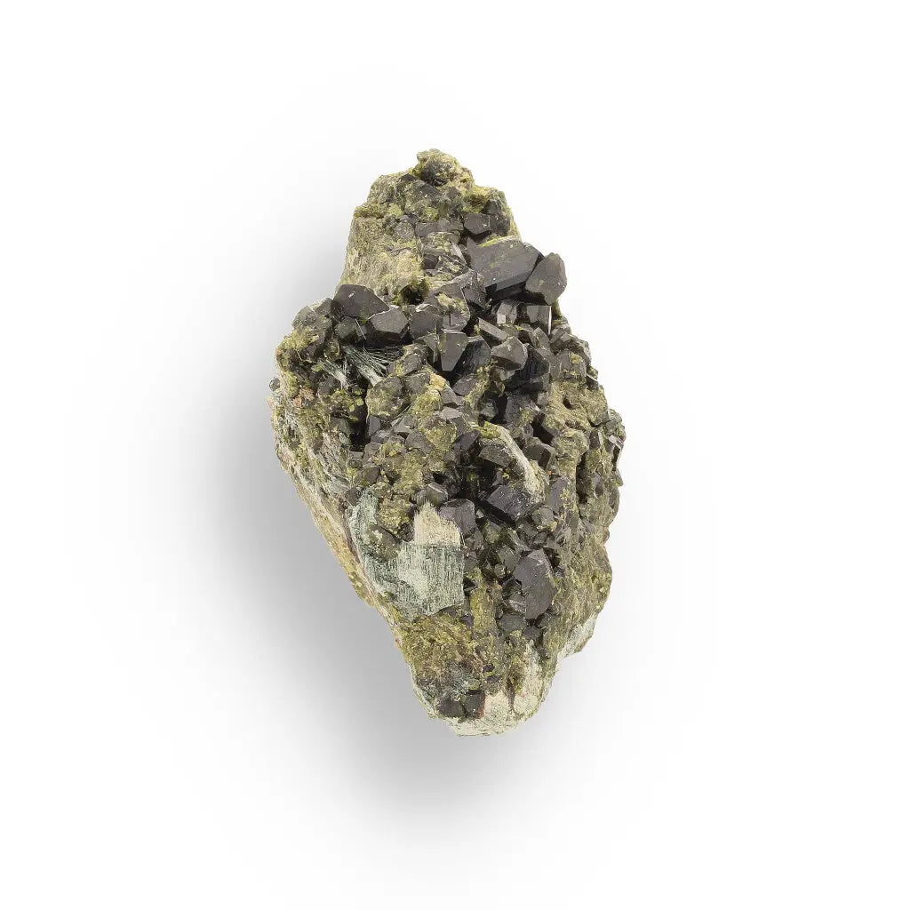 Get your Epidote Matrix Cluster: A Stunning Green Gem from Peru online now or in store at Forever Gems in Franschhoek, South Africa