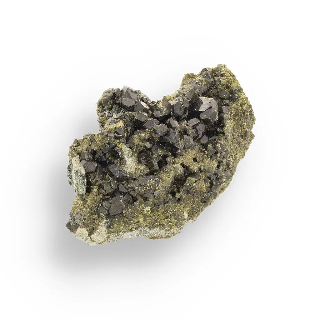 Get your Epidote Matrix Cluster: A Stunning Green Gem from Peru online now or in store at Forever Gems in Franschhoek, South Africa