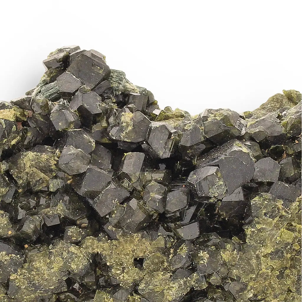 Get your Epidote Matrix Cluster: A Stunning Green Gem from Peru online now or in store at Forever Gems in Franschhoek, South Africa
