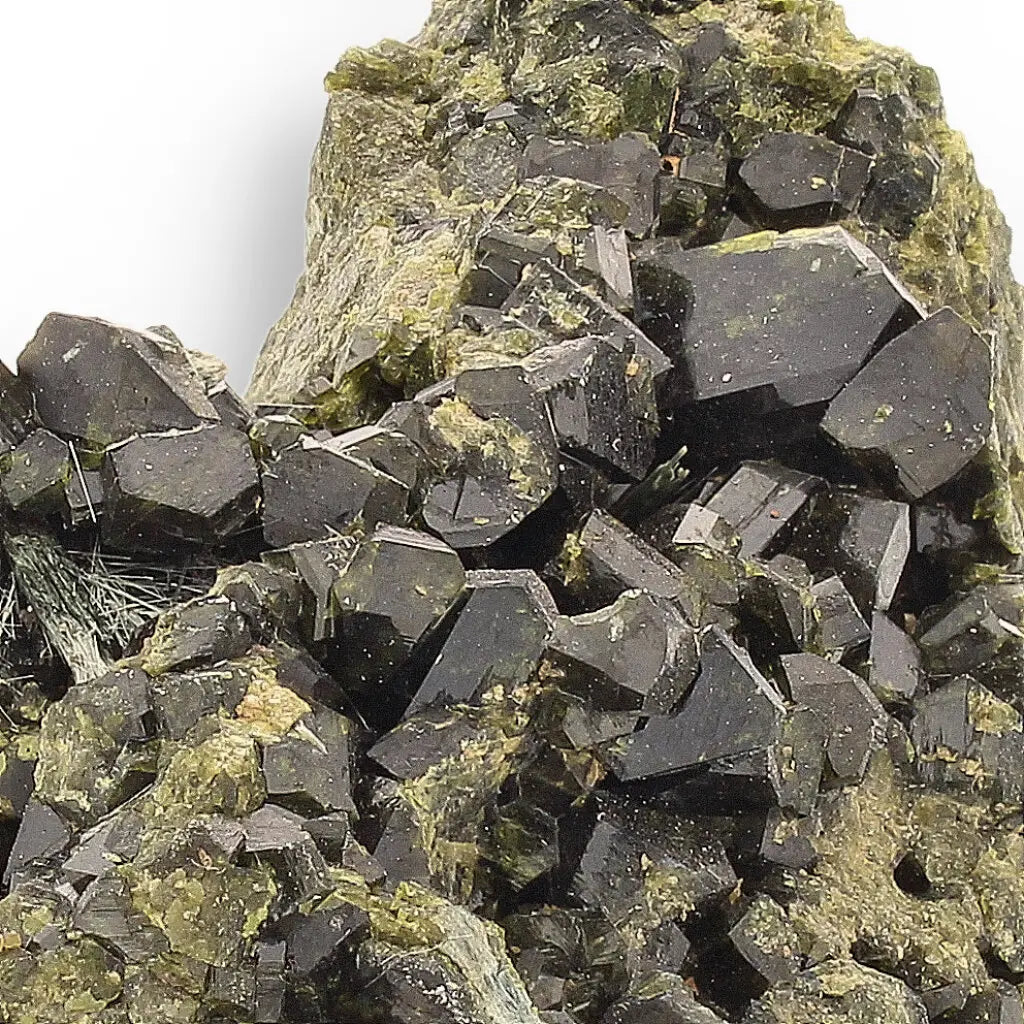 Get your Epidote Matrix Cluster: A Stunning Green Gem from Peru online now or in store at Forever Gems in Franschhoek, South Africa