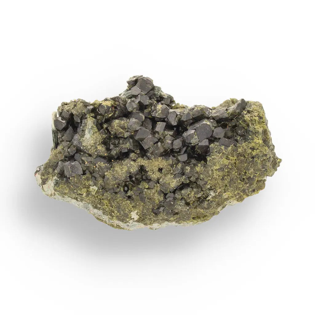 Get your Epidote Matrix Cluster: A Stunning Green Gem from Peru online now or in store at Forever Gems in Franschhoek, South Africa