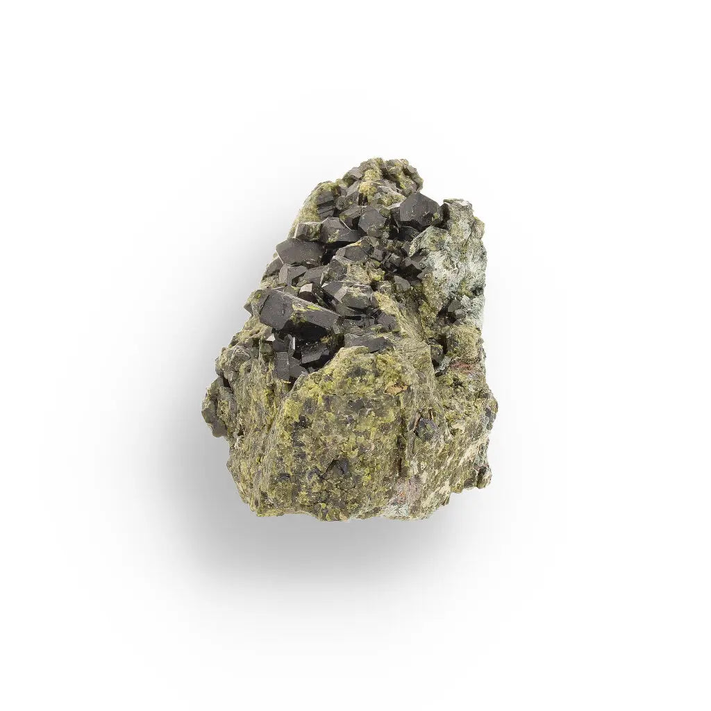 Get your Epidote Matrix Cluster: A Stunning Green Gem from Peru online now or in store at Forever Gems in Franschhoek, South Africa