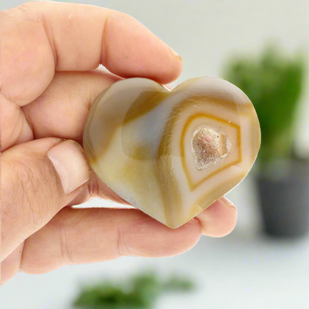 Get your Agate Heart of Harmony and Healing online now or in store at Forever Gems in Franschhoek, South Africa
