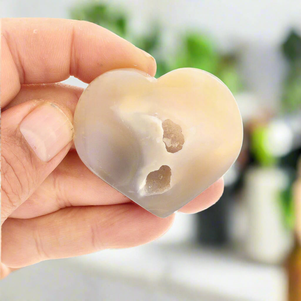 Get your Agate Crystal Heart for Inner Strength online now or in store at Forever Gems in Franschhoek, South Africa