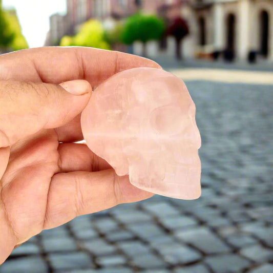 Get your Rose Quartz Skull: Radiant Love & Healing Energy online now or in store at Forever Gems in Franschhoek, South Africa