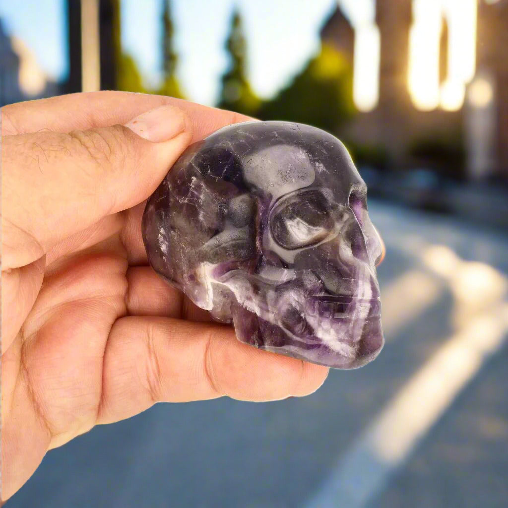 Get your Amethyst Skull: Mystic Guardian of Serenity online now or in store at Forever Gems in Franschhoek, South Africa