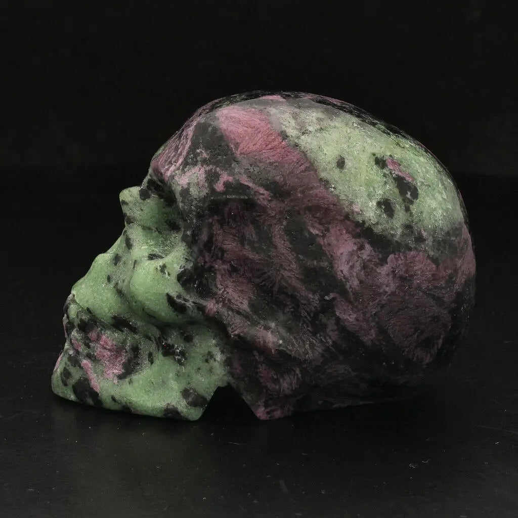 Get your Skull of Vitality: Ruby Zoisite Crystal Creation online now or in store at Forever Gems in Franschhoek, South Africa