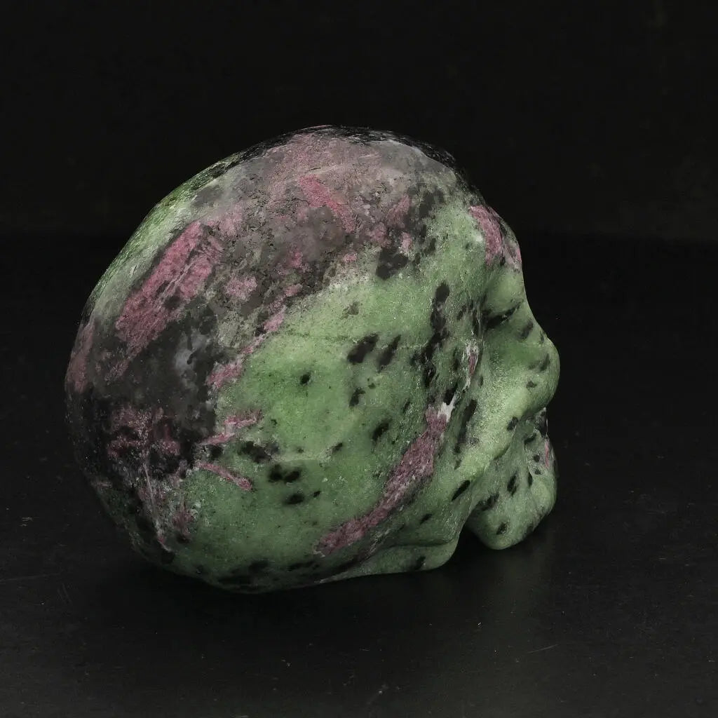 Get your Skull of Vitality: Ruby Zoisite Crystal Creation online now or in store at Forever Gems in Franschhoek, South Africa