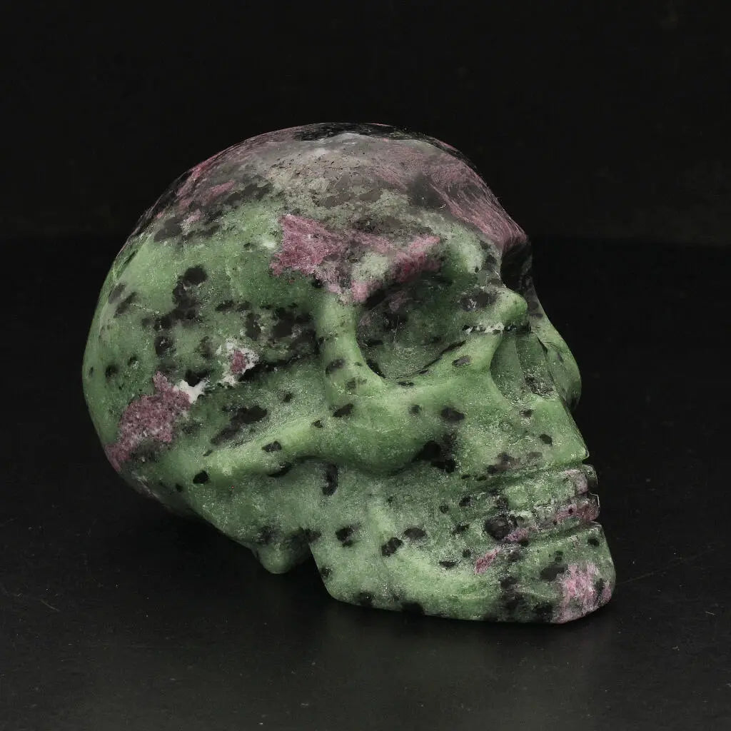 Get your Skull of Vitality: Ruby Zoisite Crystal Creation online now or in store at Forever Gems in Franschhoek, South Africa