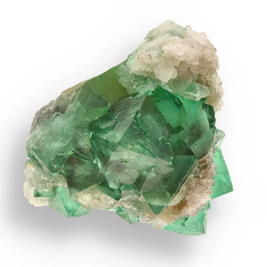 Get your Rare Green Fluorite Octahedral Crystal Cluster with Quartz - Riemvasmaak, Northern Cape, South Africa online now or in store at Forever Gems in Franschhoek, South Africa
