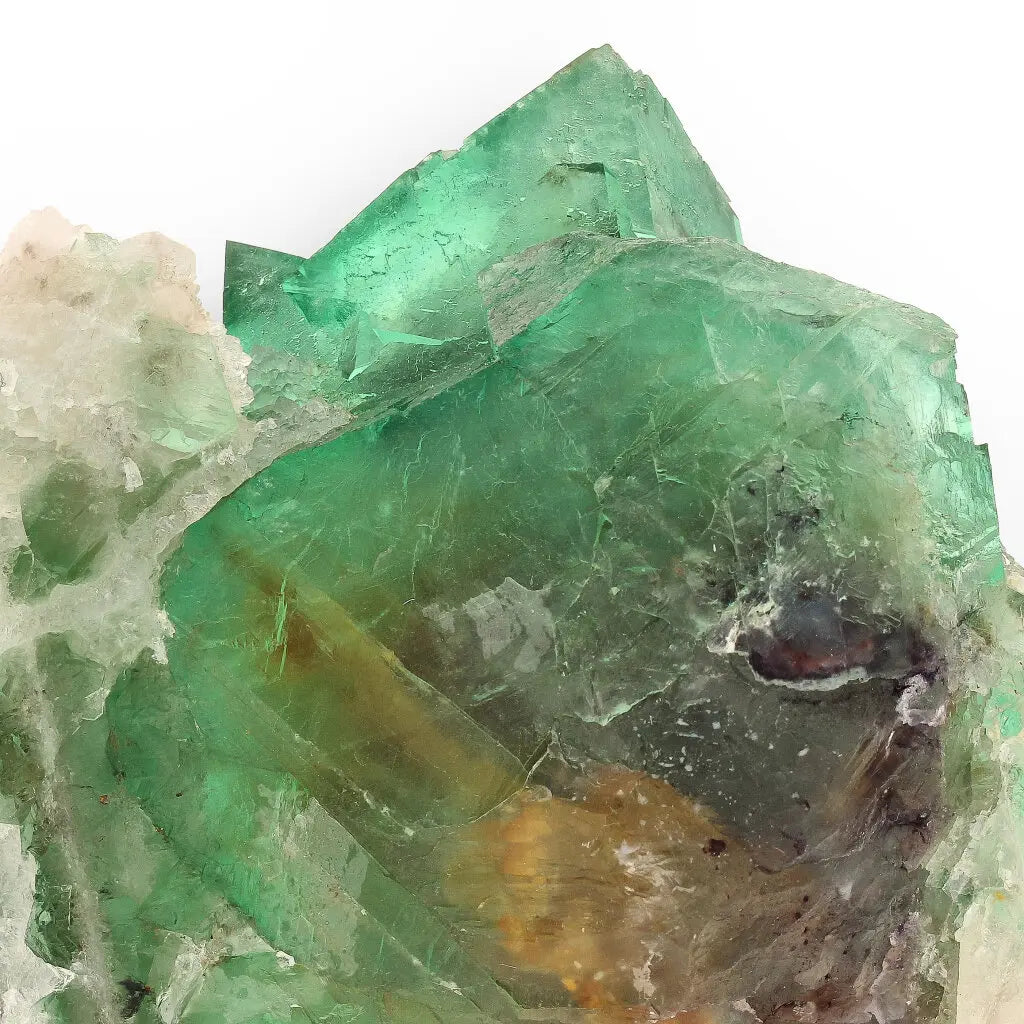 Get your Rare Green Fluorite Octahedral Crystal Cluster with Quartz - Riemvasmaak, Northern Cape, South Africa online now or in store at Forever Gems in Franschhoek, South Africa