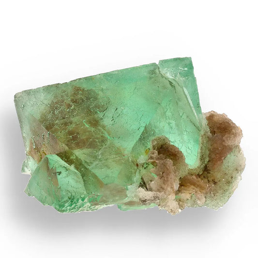 Get your Rare Green Fluorite Octahedral Crystal on Matrix - Riemvasmaak, Northern Cape, South Africa online now or in store at Forever Gems in Franschhoek, South Africa