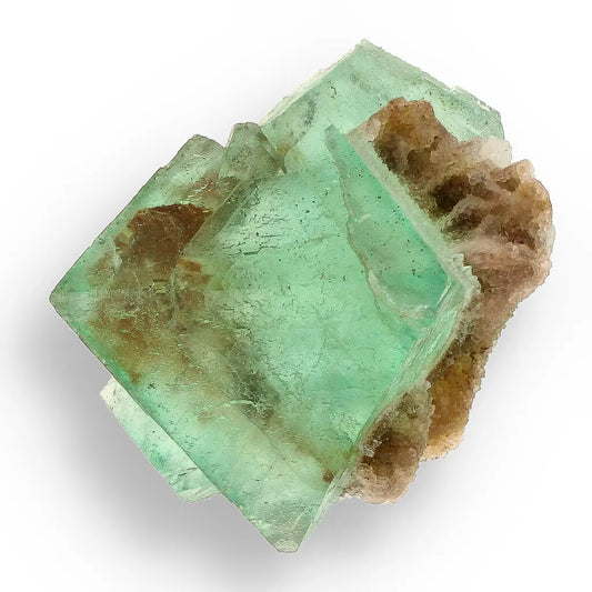 Get your Rare Green Fluorite Octahedral Crystal on Matrix - Riemvasmaak, Northern Cape, South Africa online now or in store at Forever Gems in Franschhoek, South Africa