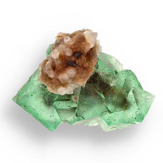 Get your Small Green Fluorite Octahedral Cluster with Purple Core and Quartz - Riemvasmaak, Northern Cape, South Africa online now or in store at Forever Gems in Franschhoek, South Africa