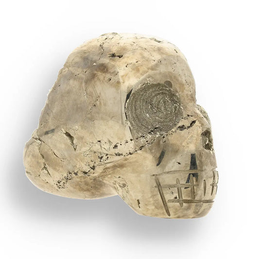 Get your Mystical Pyrite Carved Skull: A Unique Fusion of Power & Protection online now or in store at Forever Gems in Franschhoek, South Africa