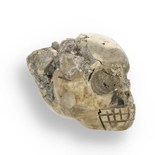 Get your Powerful Pyrite Carved Skull: Unveil the Mystical Energy Within online now or in store at Forever Gems in Franschhoek, South Africa