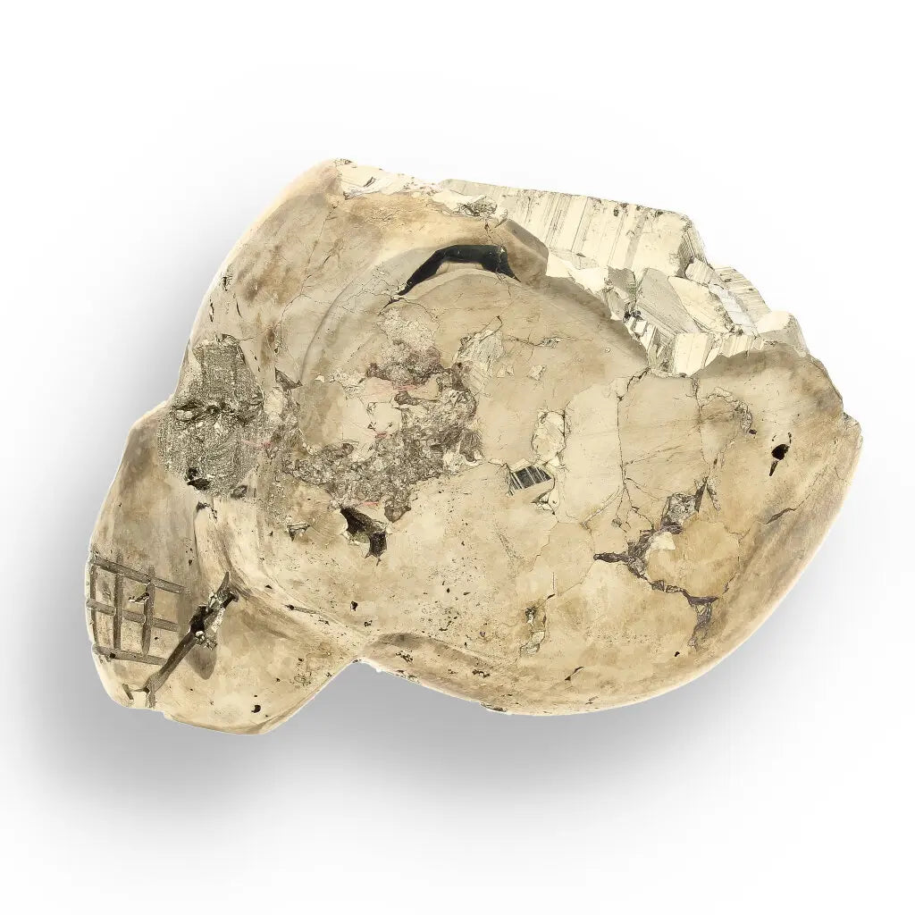 Get your Unique Pyrite Carved Skull: Protection, Prosperity, and Ancient Magic online now or in store at Forever Gems in Franschhoek, South Africa