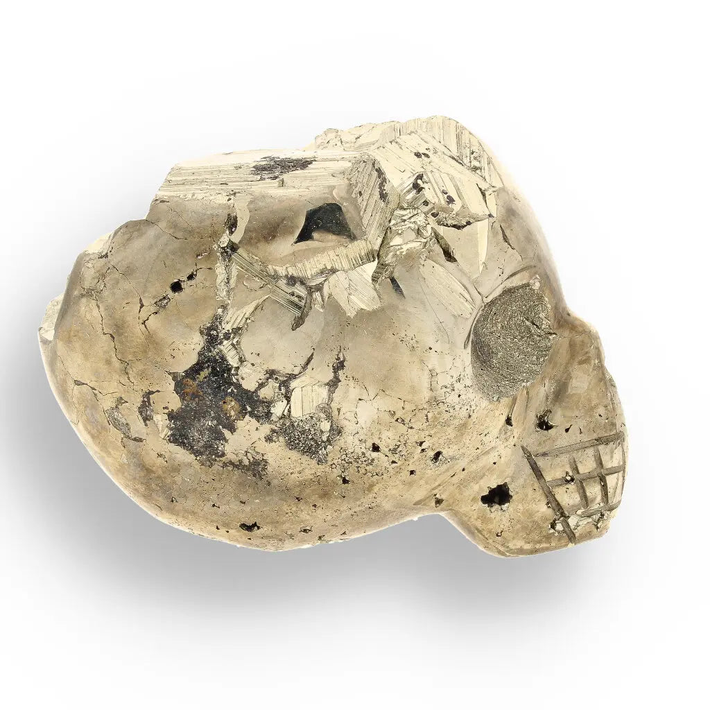 Get your Unique Pyrite Carved Skull: Protection, Prosperity, and Ancient Magic online now or in store at Forever Gems in Franschhoek, South Africa