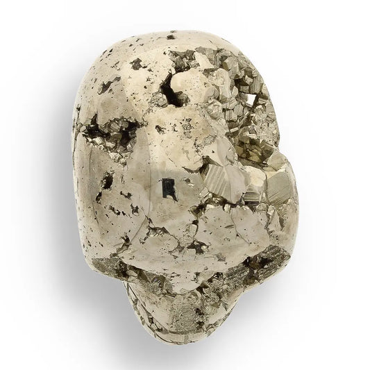 Get your Crystal Skull of Abundance: Polished & Rough Pyrite Masterpiece online now or in store at Forever Gems in Franschhoek, South Africa