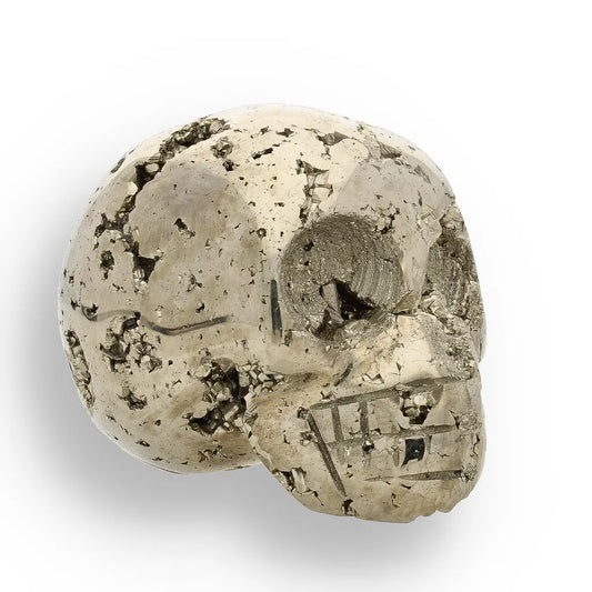 Get your Crystal Skull of Abundance: Polished & Rough Pyrite Masterpiece online now or in store at Forever Gems in Franschhoek, South Africa