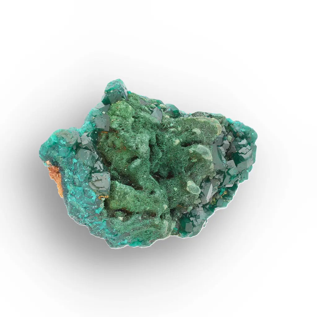 Dioptase and Malachite on Matrix – Mindouli, Congo