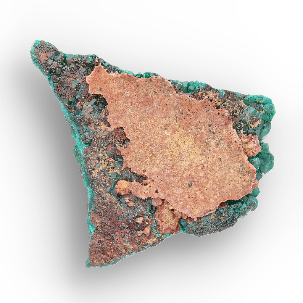 Kimbedi Dioptase Crystal Plate with Malachite & Plancheite