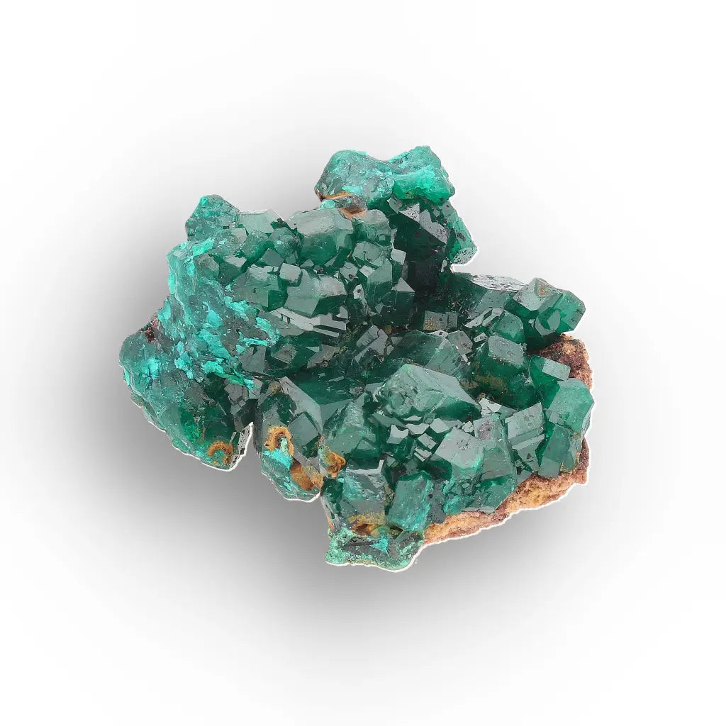 Dioptase Crystal Cluster on Matrix – Kimbedi Copper Mine, Congo