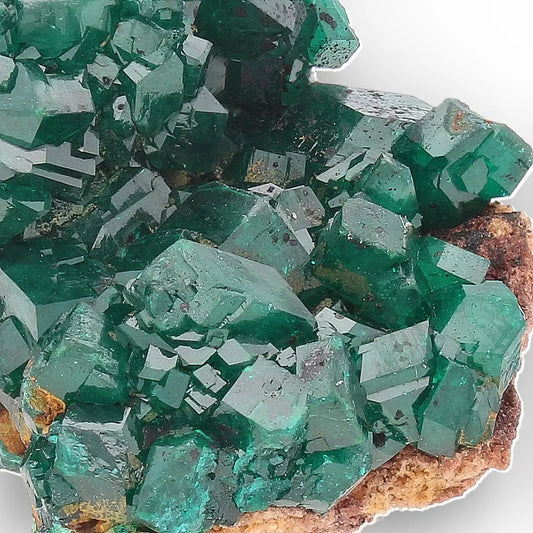 Dioptase Crystal Cluster on Matrix – Kimbedi Copper Mine, Congo