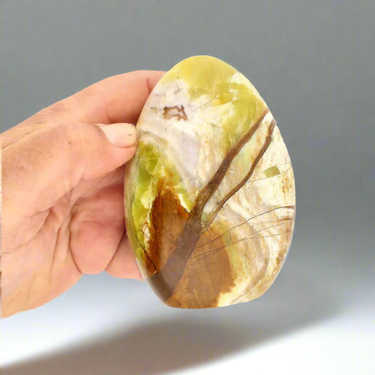 Get your Green Opal Freeform – Soothing Energy from Madagascar online now or in store at Forever Gems in Franschhoek, South Africa