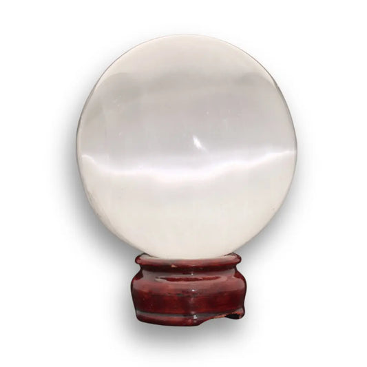 Get your Satin Spar (Selenite) Sphere - Silky White Crystal for Meditation & Energy Cleansing online now or in store at Forever Gems in Franschhoek, South Africa