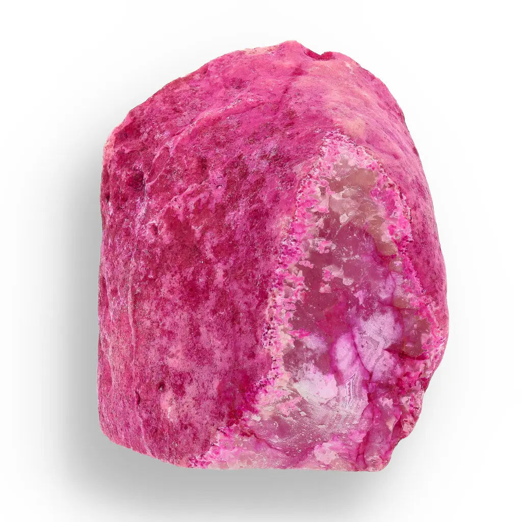 Get your Vibrant Pink Agate Dyed Flat Base Geode online now or in store at Forever Gems in Franschhoek, South Africa