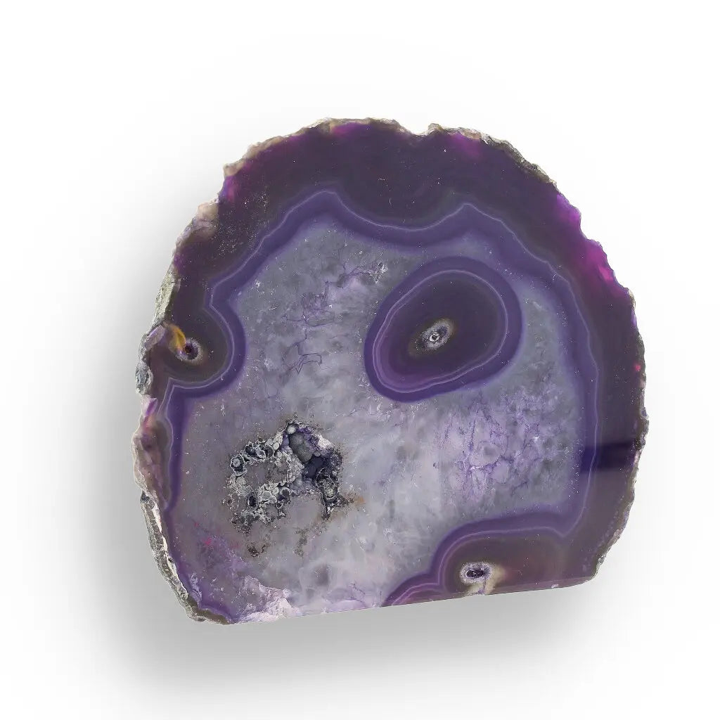 Get your Purple Dyed Agate Portal - Colorful Flat Base Crystal Geode online now or in store at Forever Gems in Franschhoek, South Africa
