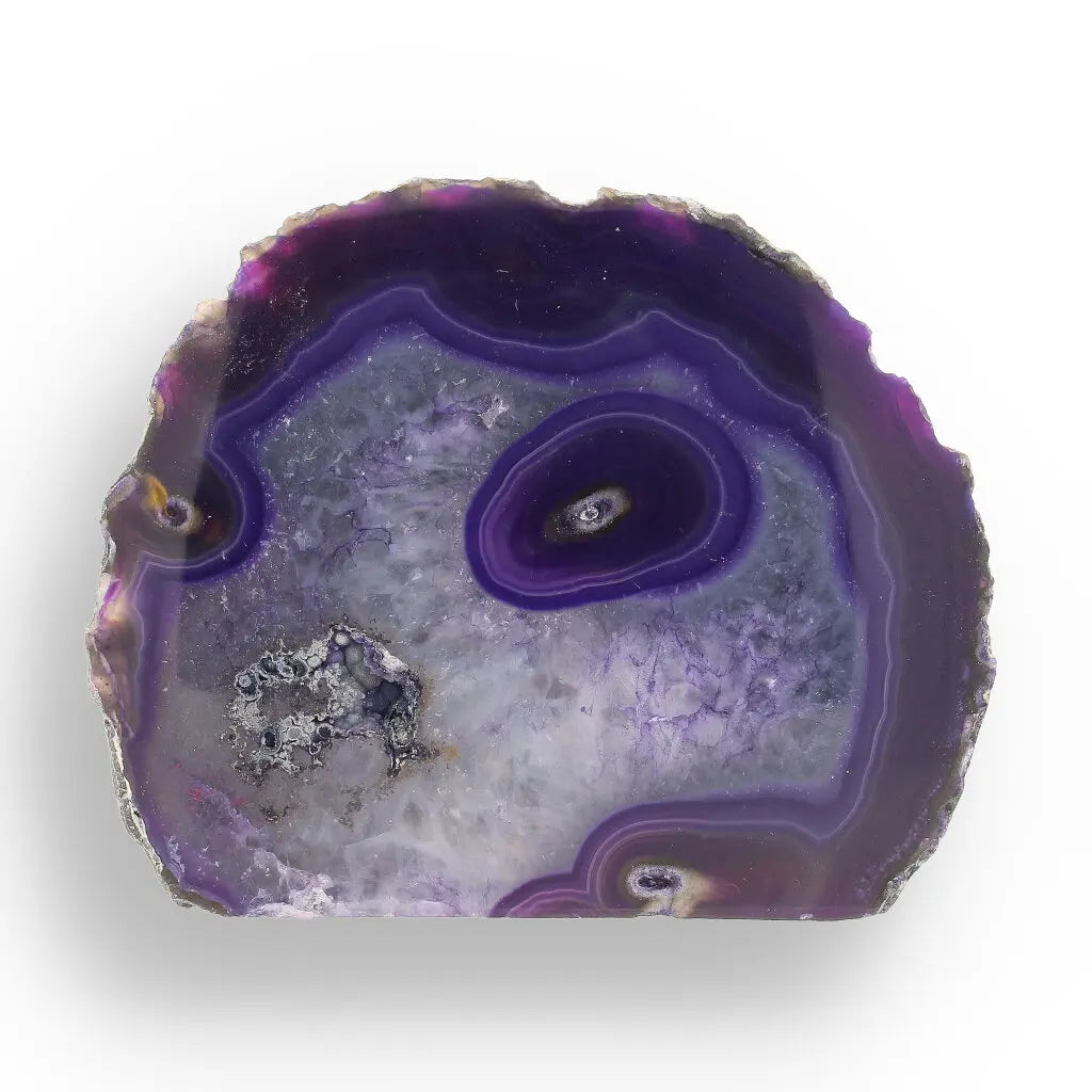 Get your Purple Dyed Agate Portal - Colorful Flat Base Crystal Geode online now or in store at Forever Gems in Franschhoek, South Africa