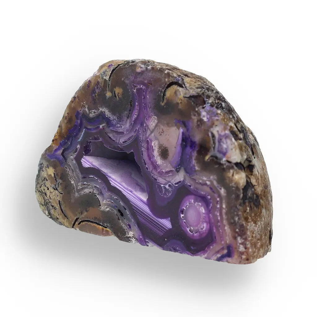 Get your Agate Nature's Masterpiece - Purple Dyed Flat Base Geode online now or in store at Forever Gems in Franschhoek, South Africa