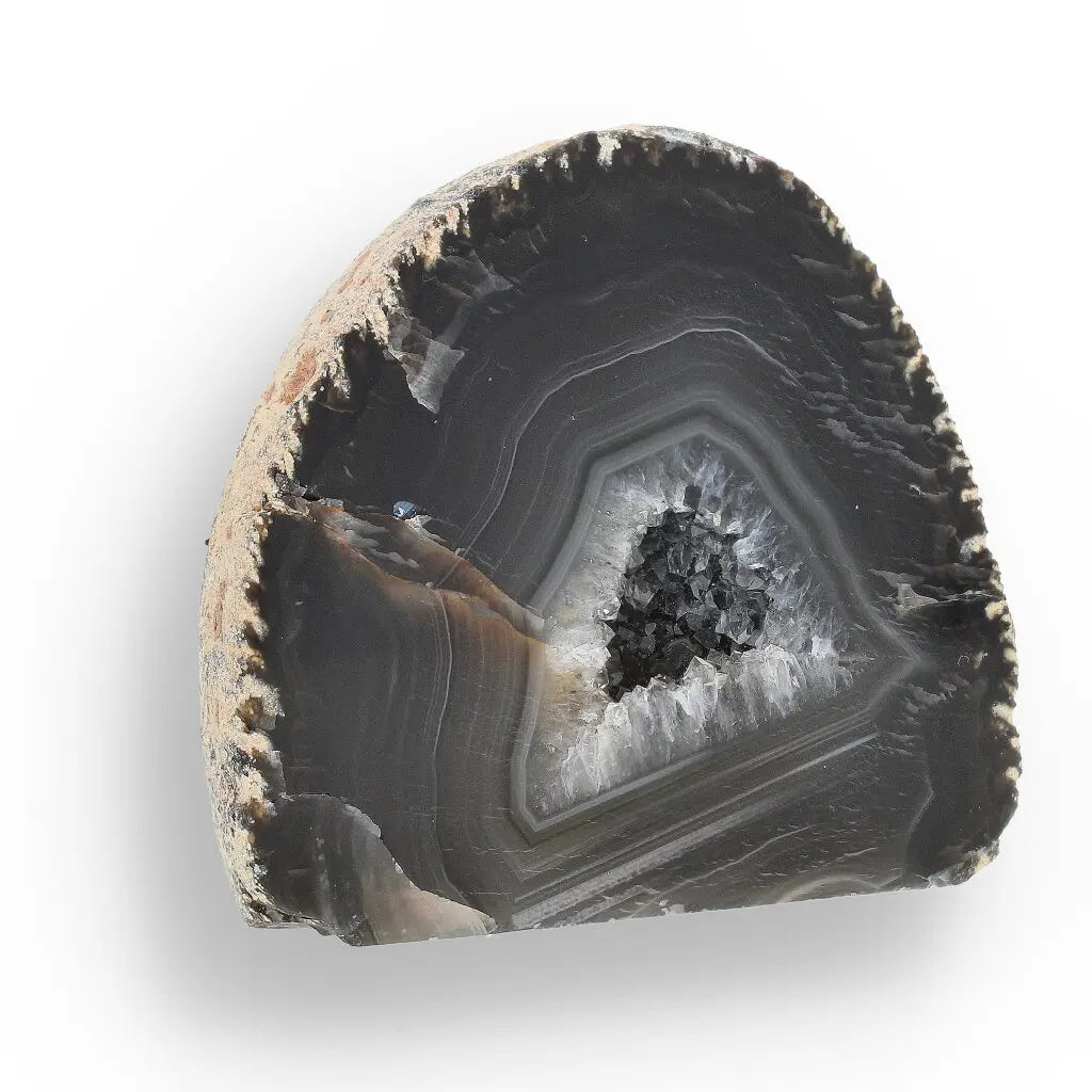 Get your Agate Earth's Secret - Natural Flat Base Geode Specimen online now or in store at Forever Gems in Franschhoek, South Africa
