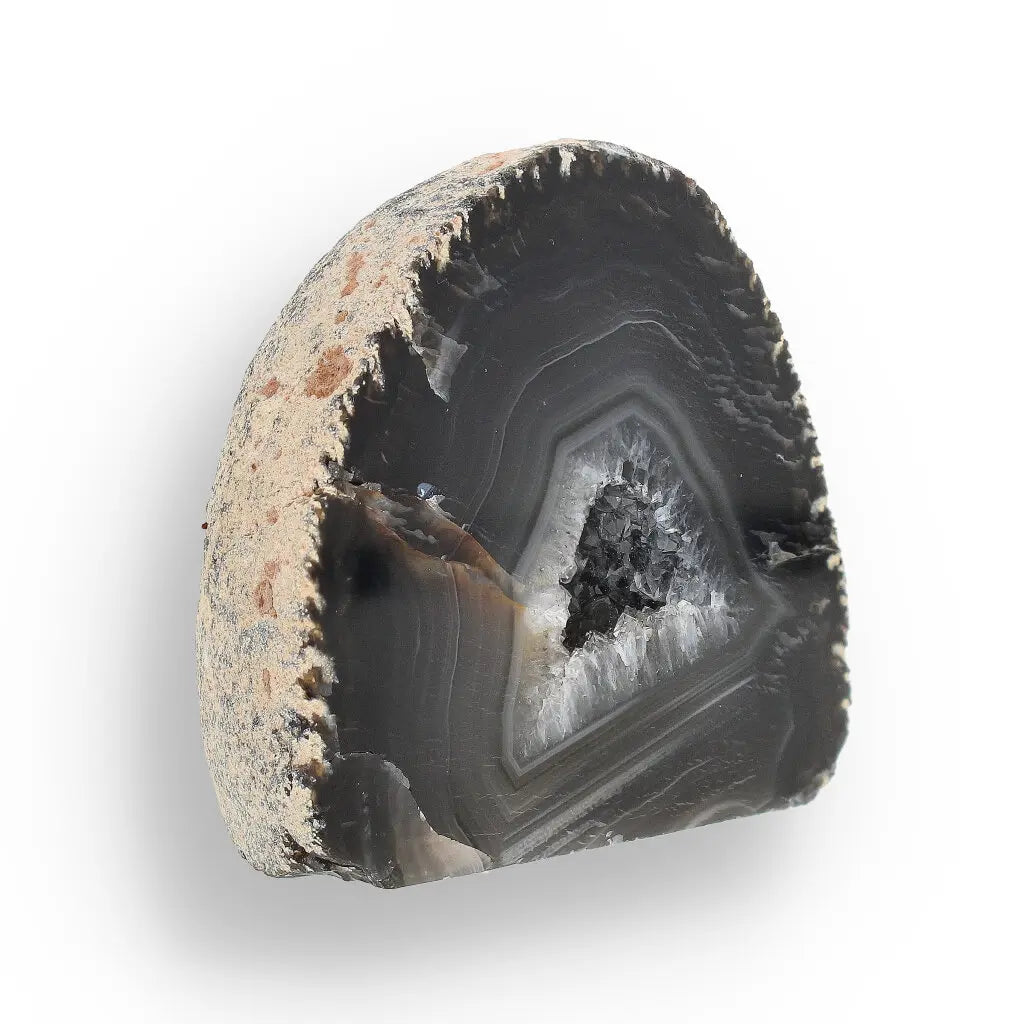 Get your Agate Earth's Secret - Natural Flat Base Geode Specimen online now or in store at Forever Gems in Franschhoek, South Africa