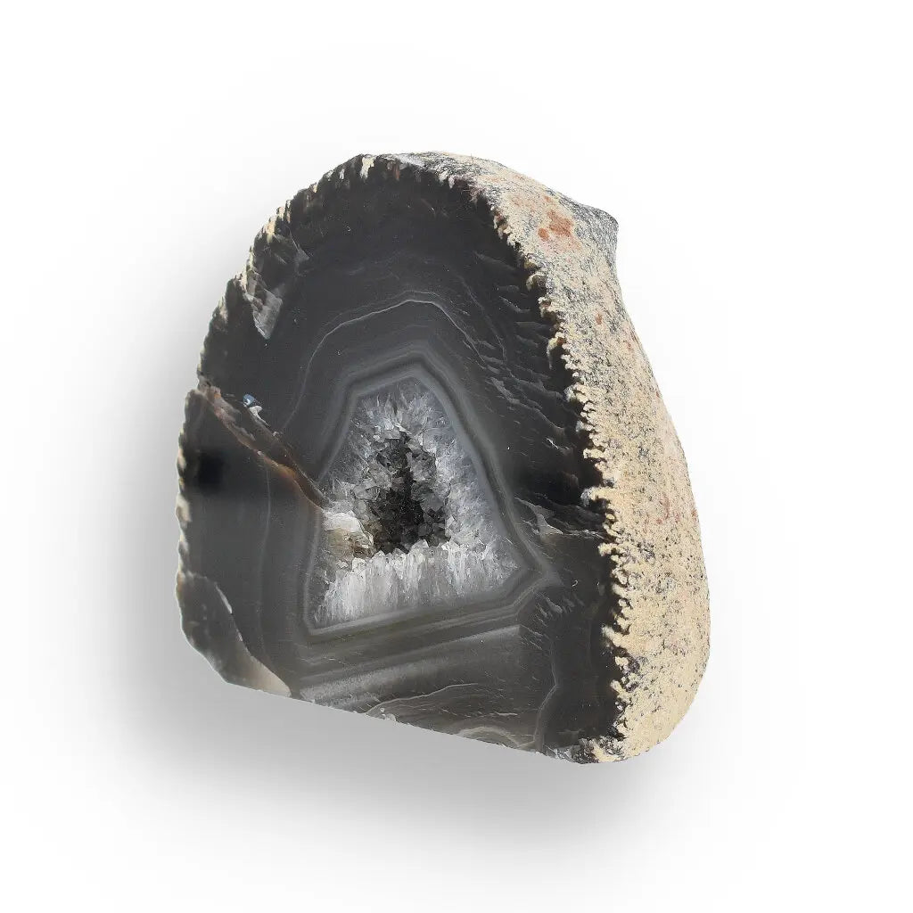 Get your Agate Earth's Secret - Natural Flat Base Geode Specimen online now or in store at Forever Gems in Franschhoek, South Africa