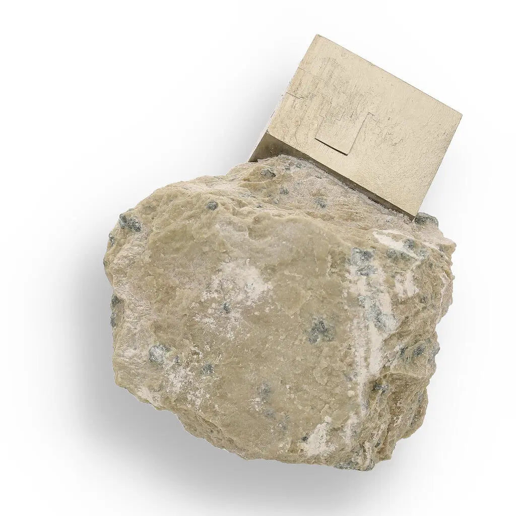 Get your Natural Pyrite Cube – Sculptural Mineral Marvel with a Flat Base Display online now or in store at Forever Gems in Franschhoek, South Africa