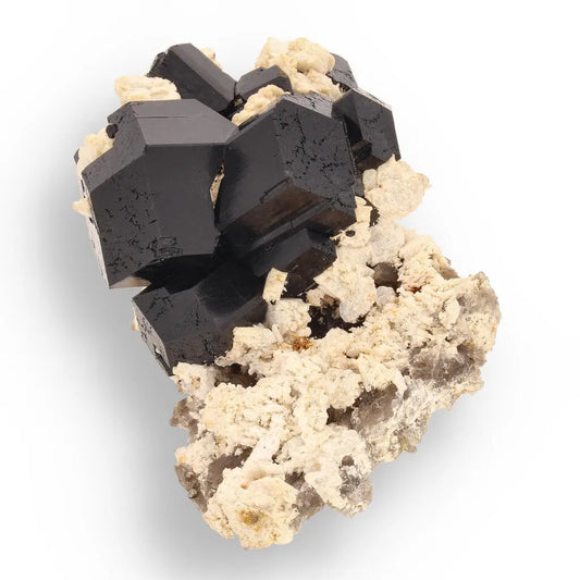 Get your Schorl Black Tourmaline with Feldspar online now or in store at Forever Gems in Franschhoek, South Africa